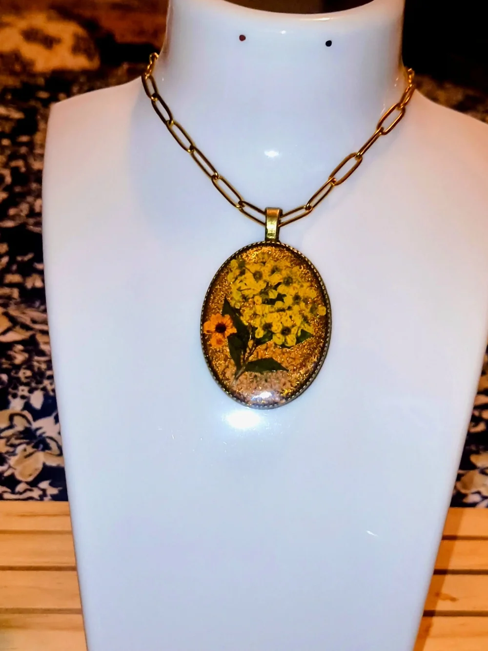 Fall Real Pressed Flower Necklace